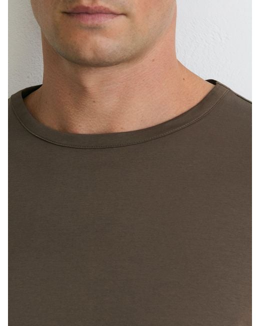 Reiss Gray Air-Water Cotton Tailored-Fit T-Shirt for men