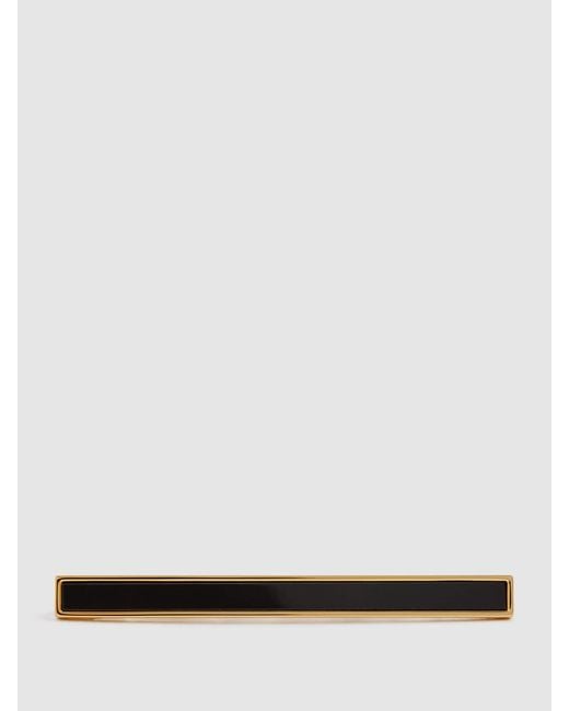 Reiss White Ardley - Gold Onyx Tie Bar, One for men