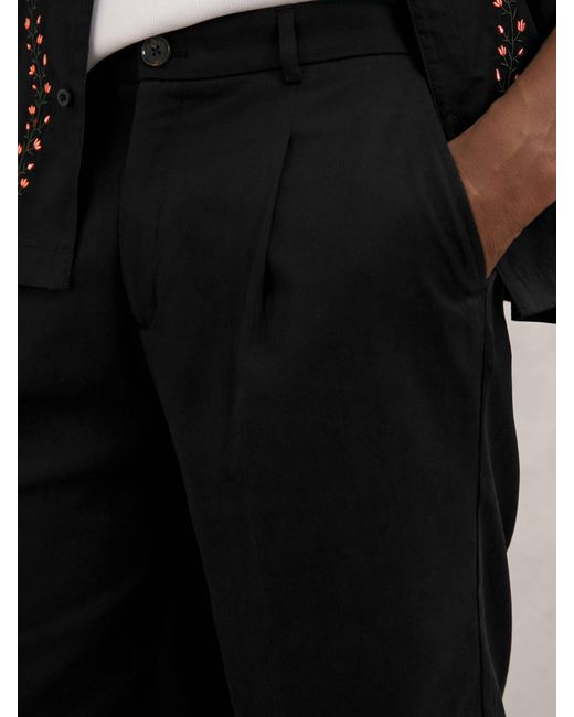 Les Deux Natural Deux Twill Pleated Suiting Shorts for men