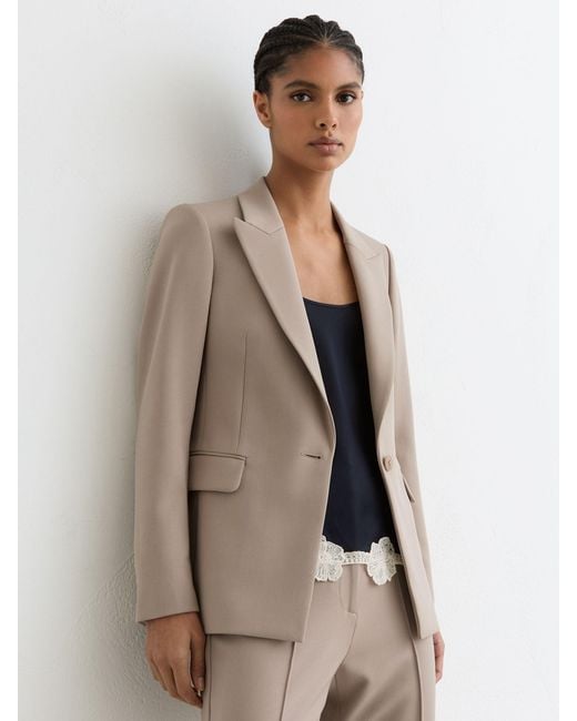 Reiss Natural Tailored Single Breasted Suit Blazer