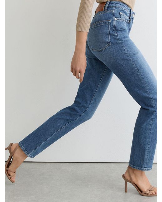 Reiss Aubrey - Mid Blue Slim Straight-leg Jeans, 25w X 33l (uk 25 L)