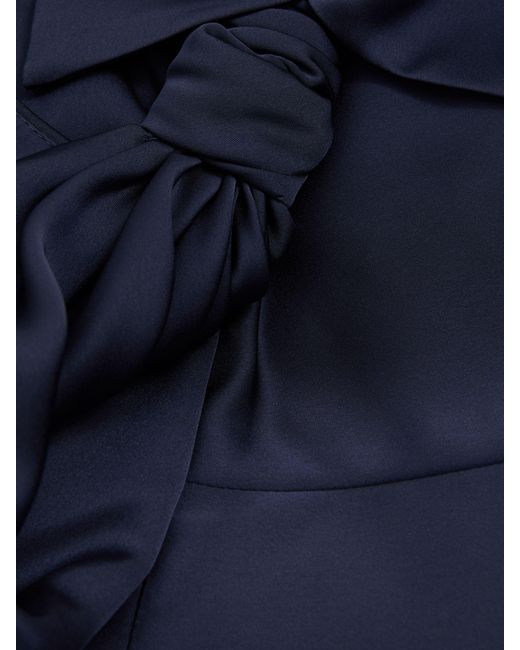 Halston Heritage Blue Halter Neck Maxi Dress