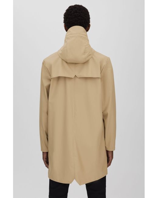 Rains Natural Longline Hooded Raincoat for men