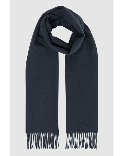 Reiss Picton - Airforce Blue Cashmere Blend Scarf for men