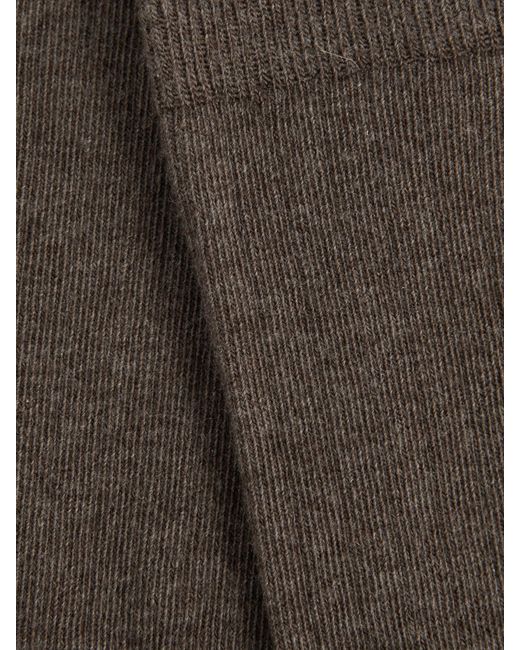 Reiss Gray Cotton Blend Ribbed Loafer Socks