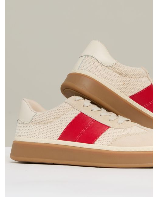 Reiss Pink Woven Low-Top Trainers