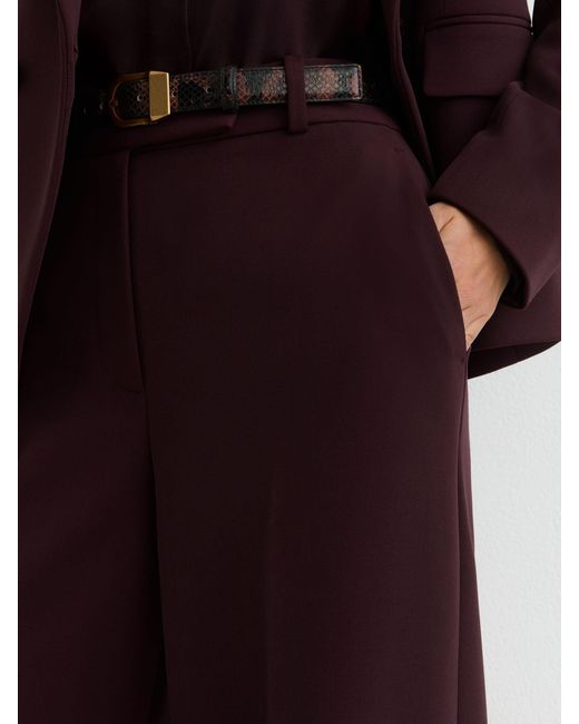 Reiss Blue Wide-Leg Suit Trousers