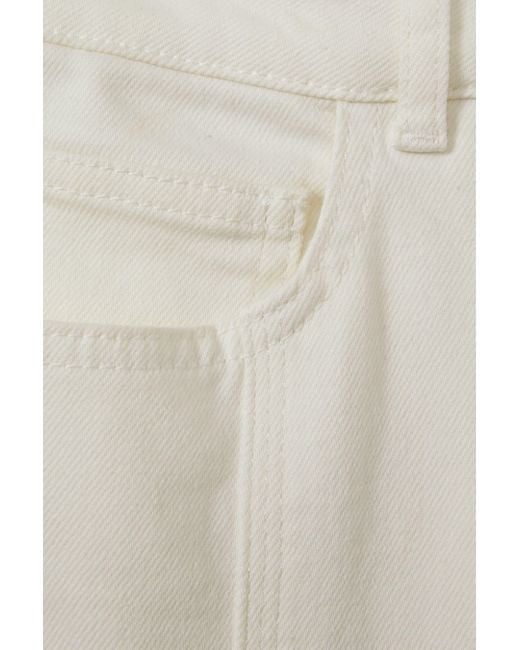 Reiss Natural Juniper - Ecru Flared Front Seam Jeans, Uk 29 L