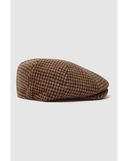 Reiss Arbor - Brown Wool Baker Boy Cap, Uk S/m for men