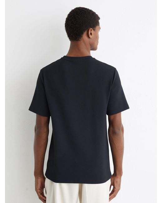 Reiss Black Jack - Navy Textured Crew-neck Modern-fit T-shirt, S for men