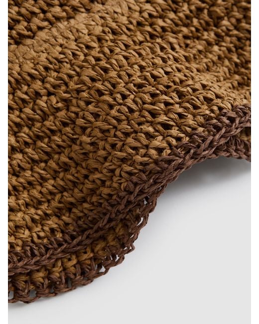 Reiss Brown Straw Sun Hat, S & M