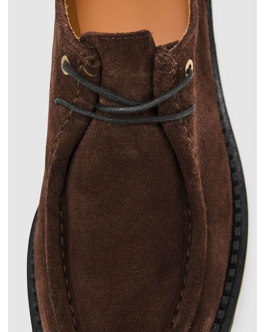 Reiss Brown Hatton Lace-Up Moccasin Shoes for men