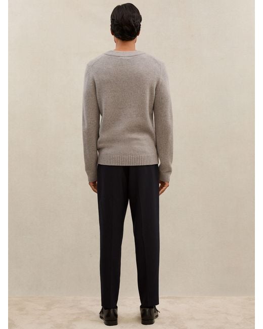 Reiss Natural Atelier Cashmere V-Neck Jumper for men