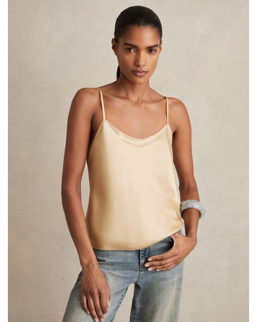 Reiss Blue Silk Cami Top