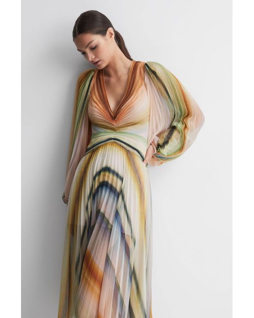 Acler Multicolor Sheer Asymmetric Midi Dress