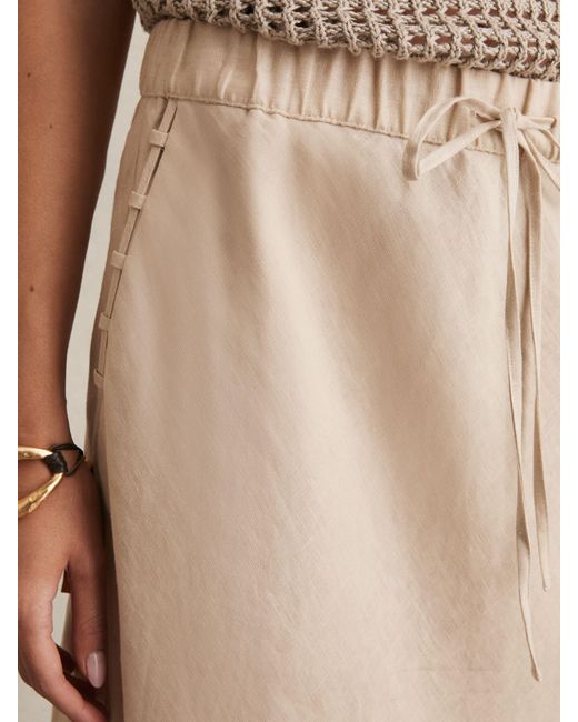 Reiss Natural Slip Midi Skirt