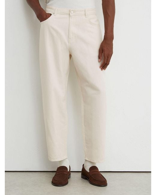 Reiss Natural Freddie - White Barrel-leg Jeans, 32 for men