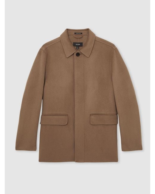 Reiss Green Wool Blend Double Face Button Jacket for men