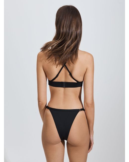 Bondi Born Black Adjustable Bikini Bottoms, - Resort & Holiday Wear