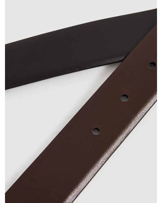 Reiss Ricky - Black/dark Brown Reversible Leather Belt, 30 for men