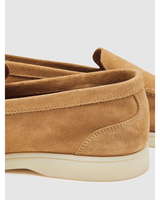 Reiss White Suede Slip-On Loafers for men