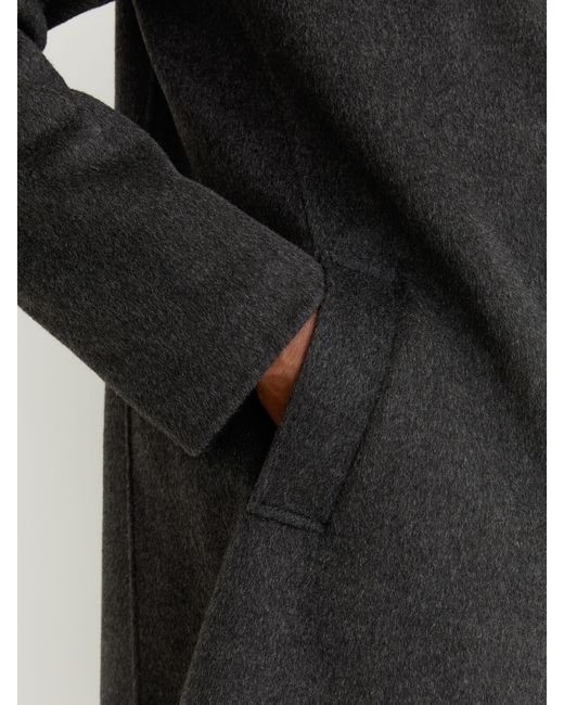 Reiss Gray Squire - Charcoal Grey Wool-blend Single-breasted Overcoat, M for men