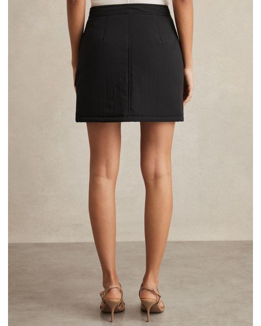 Reiss Natural Quilted Mini Skirt