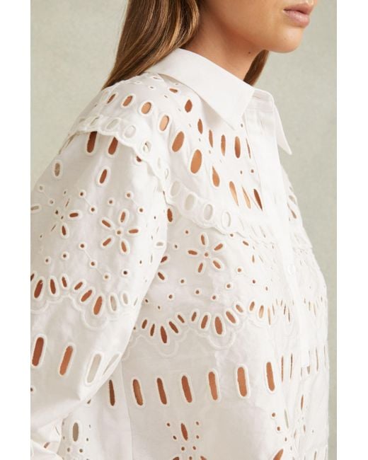 Reiss Natural Cotton Embroidered Shirt