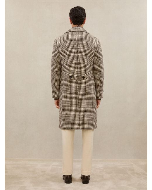 Reiss Natural Atelier Wool Check Overcoat for men