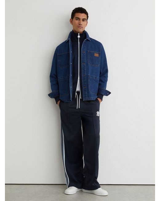 Reiss Black Lawson - Navy Monogram Tape-detail Relaxed Joggers, Xxl for men