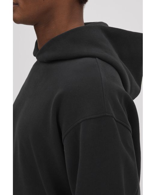 Reiss Alexander - Washed Black Casual Fit Cotton Hoodie, S for men