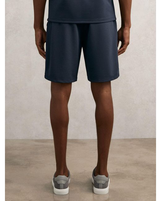 Reiss Blue Textured Drawstring Shorts for men