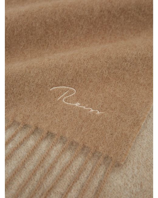 Reiss Natural Picton - Camel Cashmere Blend Scarf, One for men
