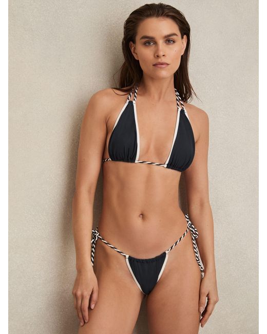 Reiss Natural Twist-Strap Tie-Side Bikini Bottoms
