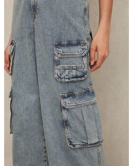 GOOD AMERICAN Blue Denim Cargo