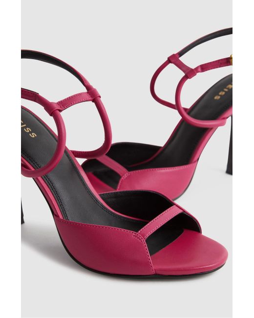 bright pink strappy heels