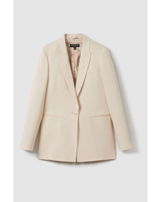 ATELIER Brown Italian Textured Single Breasted Suit: Blazer