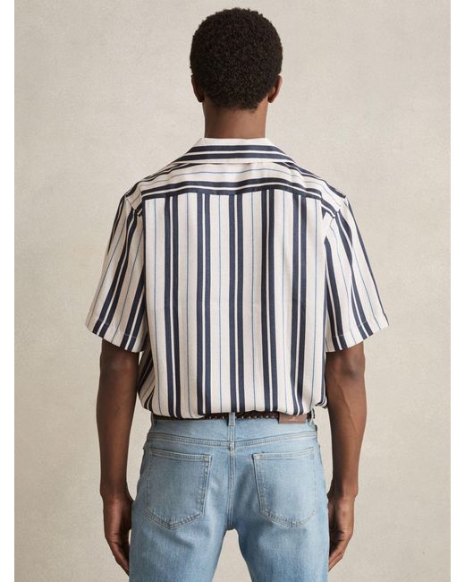 striped cuban collar shirt