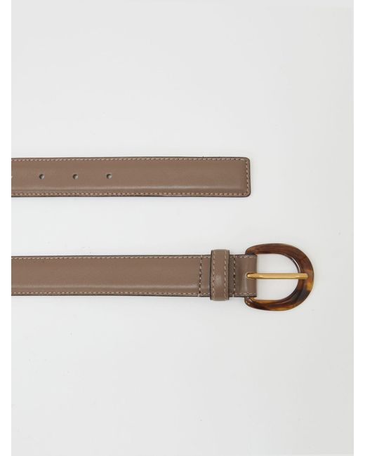 Reiss Blue Leather -Buckle Belt