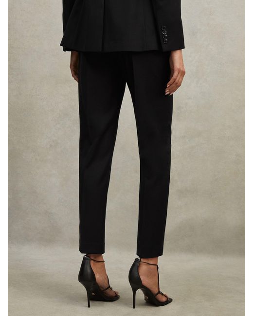 Reiss Haisley - Black Wool Blend Tapered Suit Trousers, Us 0