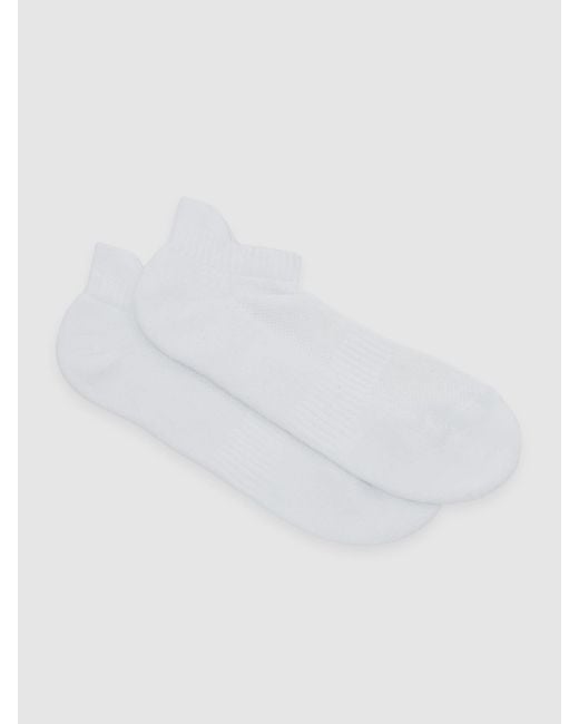 Reiss White Cotton-Blend Trainer Socks, S & M for men