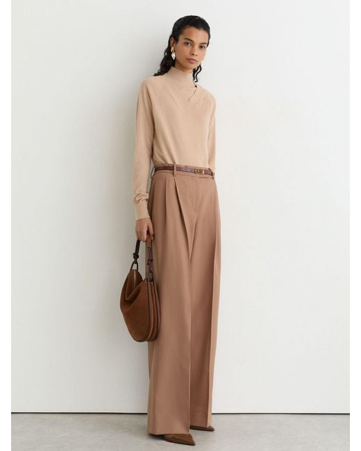 Reiss Natural Merino Wool V-Neck Jumper
