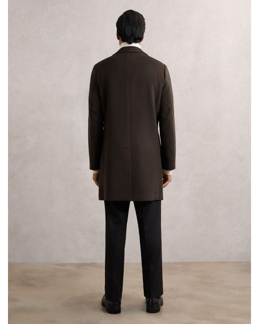 Reiss Multicolor Wool-Blend Double-Breasted Overcoat for men
