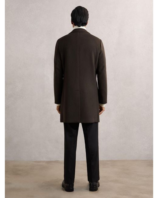 Reiss Multicolor Wool-Blend Double-Breasted Overcoat for men