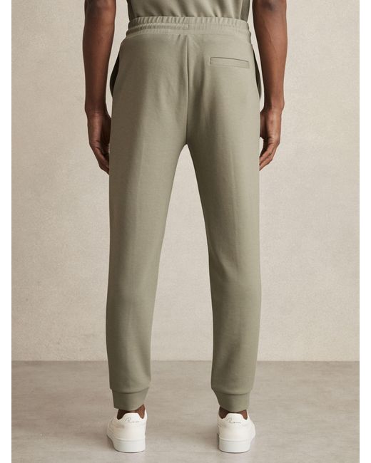 Reiss Natural Interlock Drawstring Joggers for men