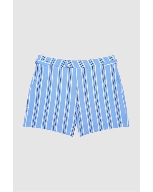 Reiss Palm - Soft Blue Striped Swim Shorts, Xl for men