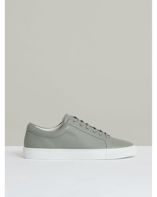 Reiss Multicolor Tumbled-Leather Low-Top Trainers for men