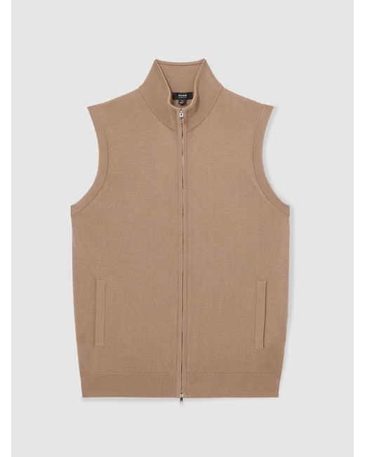 Reiss Multicolor Wool Zip-Through Gilet for men