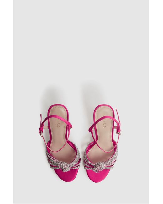 Reiss Estel - Pink Embellished Heeled Sandals, Us 7.5