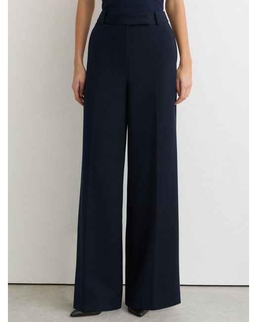 Reiss Blue Gabi - Navy Wide-leg Suit Trousers, Us 2 R
